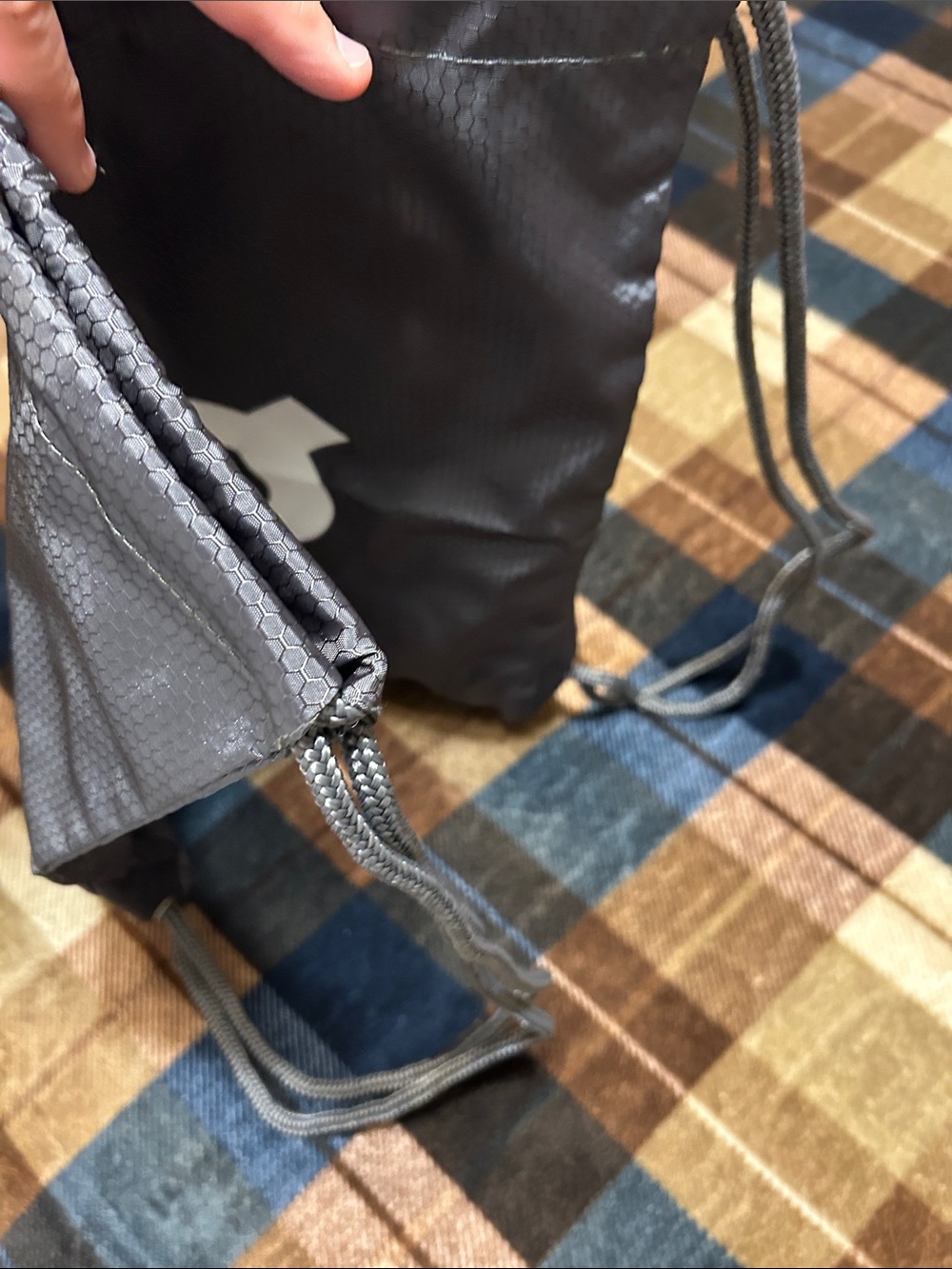 On Lightweight Gray Drawstring Backpack - Picture 2 of 7